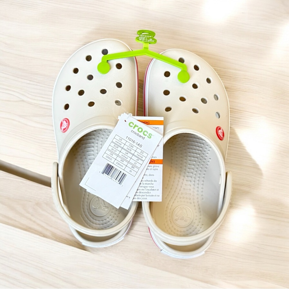 CROCS Unisex Adult Crocband Clog Beige Sandals NWT M4/w6